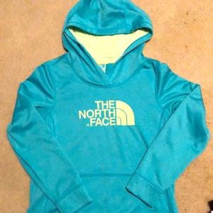 💖 The North Face women’s hoodie. Teal and lime green. Size Large.